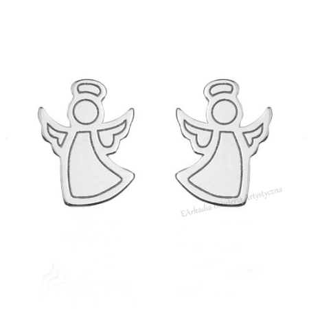Kolczyki aniołki srebro 925 komunia 1